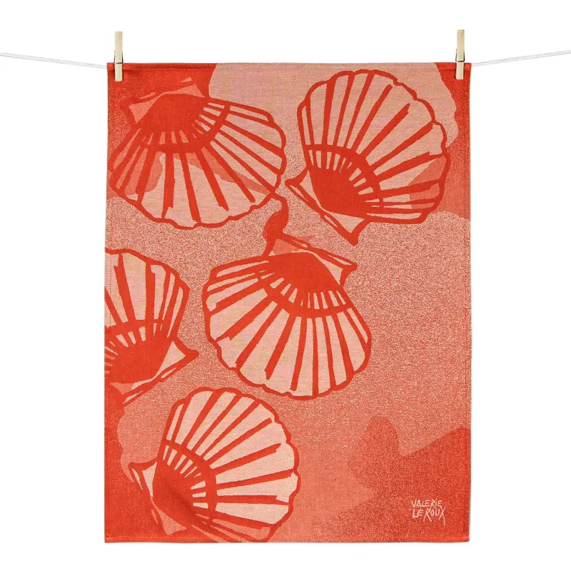 Torchon Coquilles Saint Jacques Tissage Moutet - Valérie Le Roux