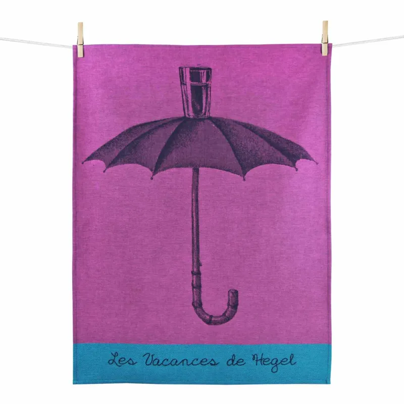 Torchon « Les vacances de Hegel » Tissage Moutet