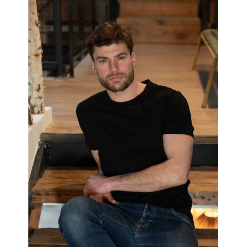 T-shirt noir en coton bio - Le Mahieu