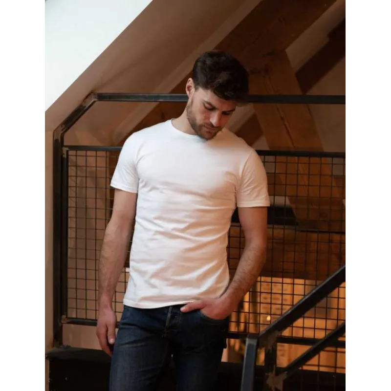 T-shirt blanc en coton bio - Le Mahieu