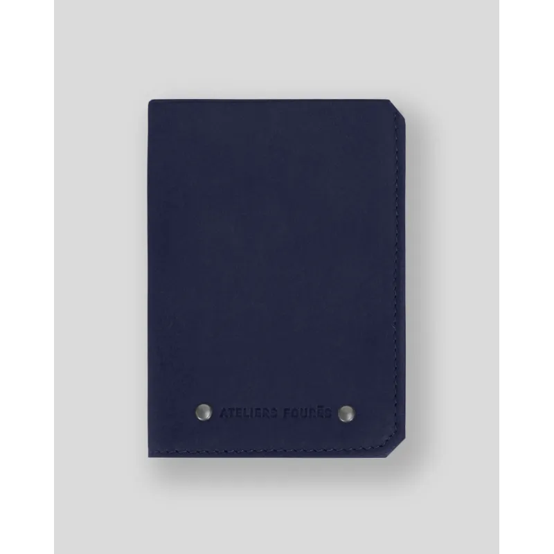 Portefeuille Achille rabat - Marine - Atelier Fourès