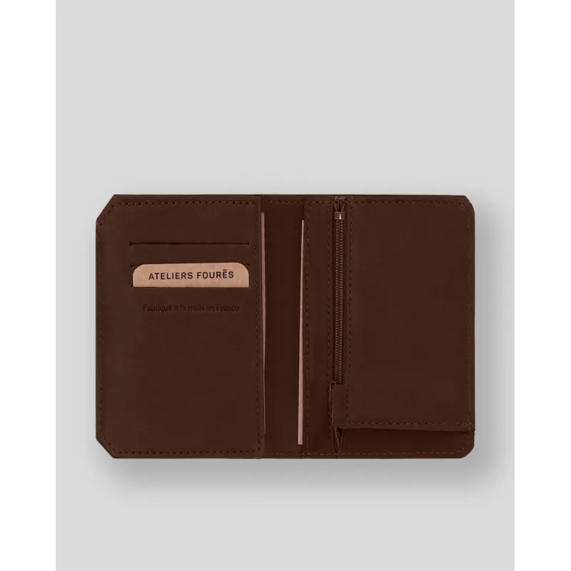 Portefeuille Achille simple - Cognac - Atelier Fourès