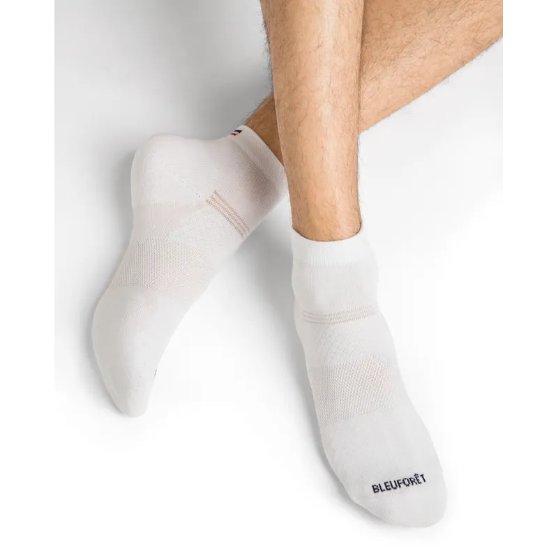 Socquette Dynamic blanc Homme - Bleu forêt