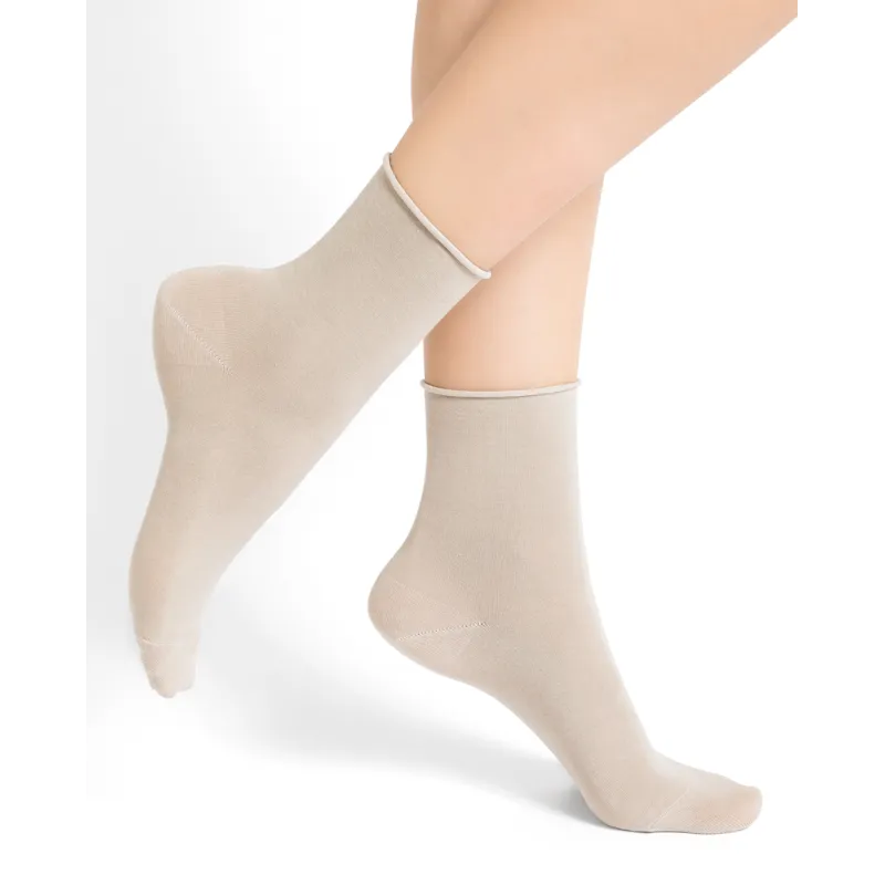 Socquettes veloutées sahara - Bleu forêt