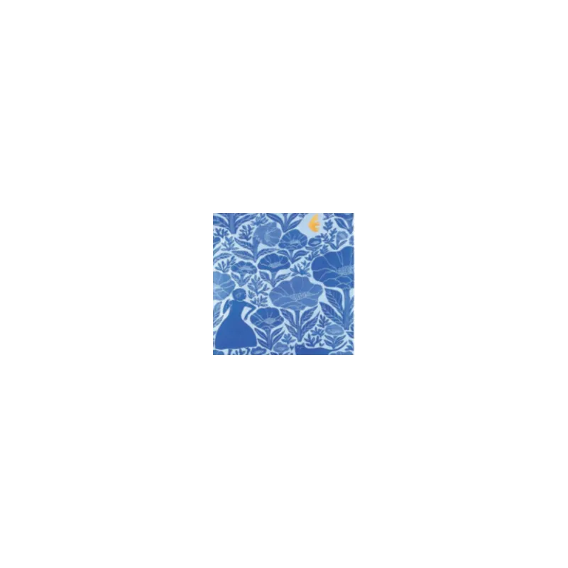 Torchon Jardin bleu - Tissage Moutet