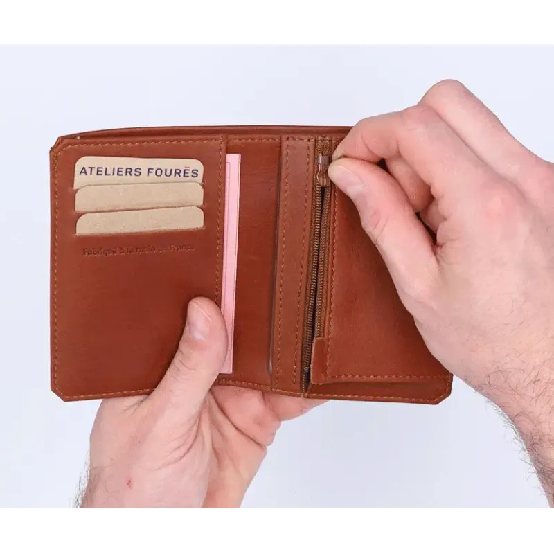 Portefeuille Achille simple - Fauve - Atelier Fourès