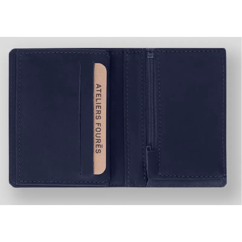 Portefeuille Pégase Mini - A rabat - Marine - Atelier Fourès