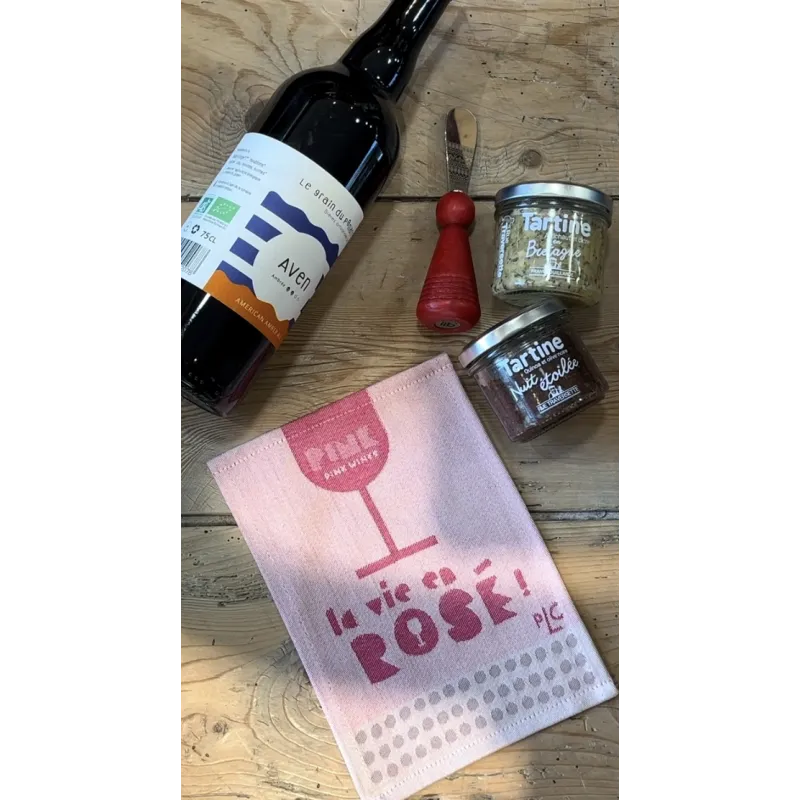 Para Tapas La vie en rosé (à l'unité) - Tissage Moutet