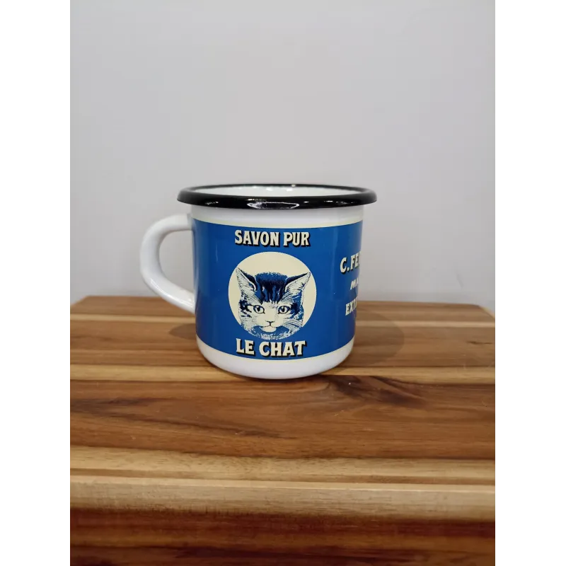 Mug émaillé Savon Pur Le chat - Email Replica