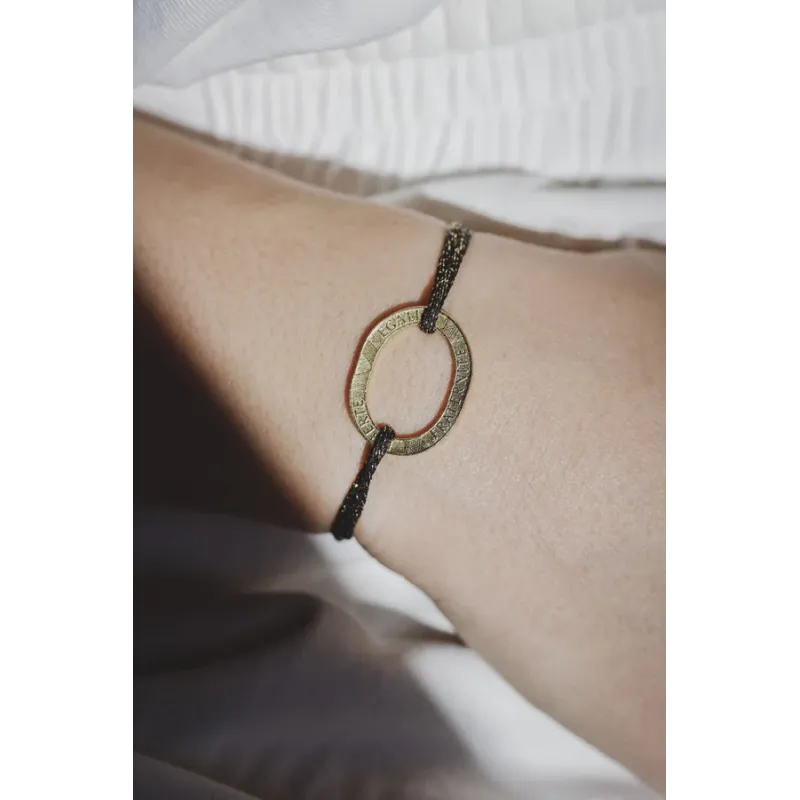 Bracelet Bastille irisé Noir - Le Sou Français