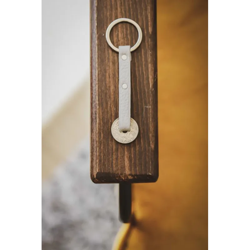 Porte clé Claude cuir Gris - Le Sou Français