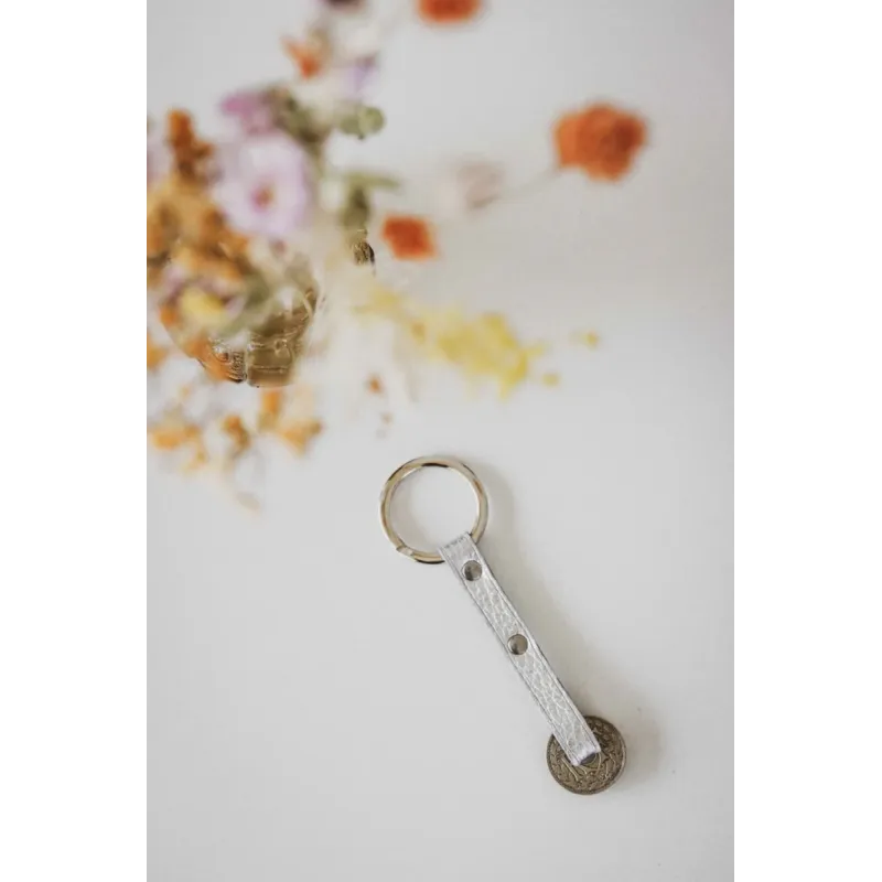 Porte clé Claudette argent - Le Sou Français