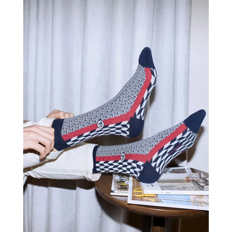 Chaussettes à motifs Seigaiha