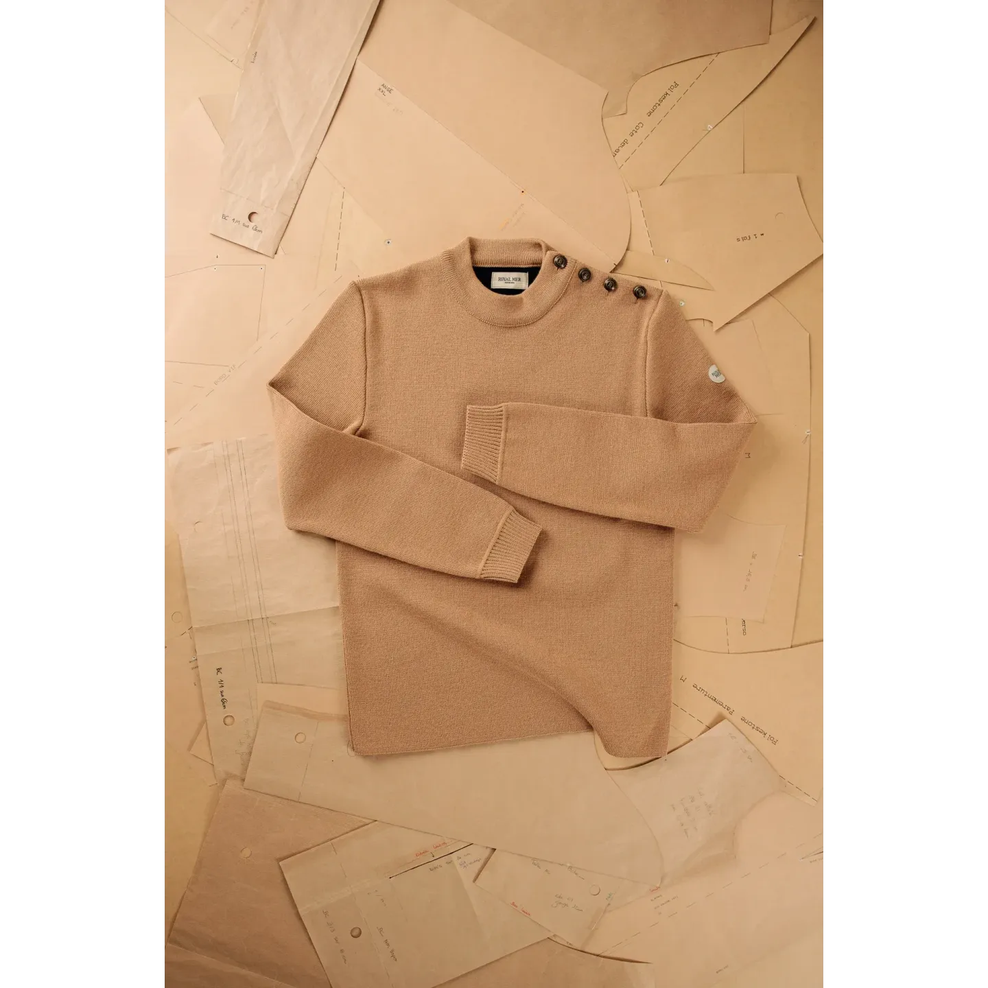Pull Femme Royal Mer Bretagne - Marron, Taille 40 - Soie Et Viscose, Col Roulé - Neuf Avec étiquette