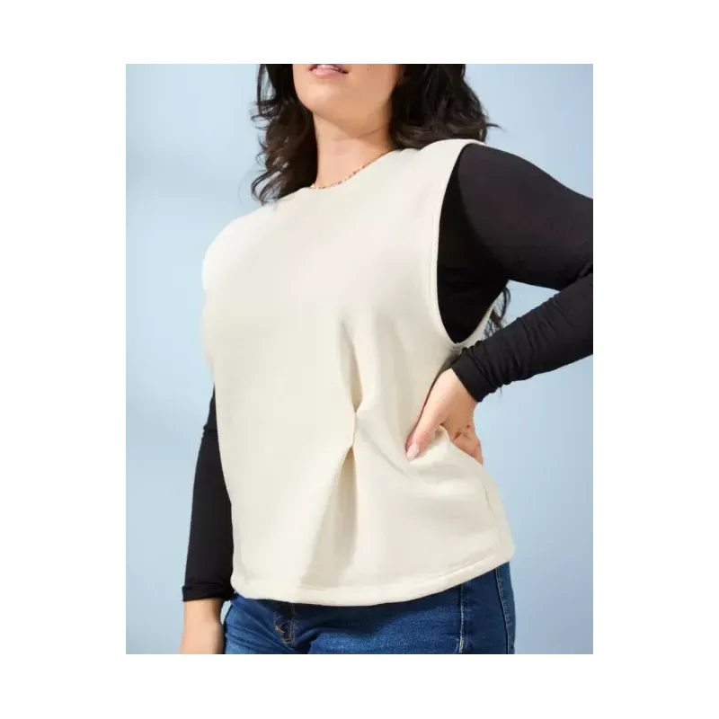 Sweat sans manche  Ecru Malia - Lemahieu