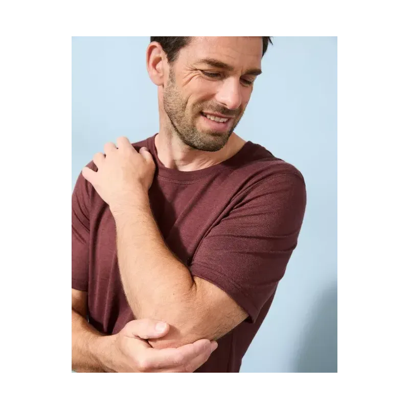 Tee shirt merinos Ruben chocolat - Lemahieu