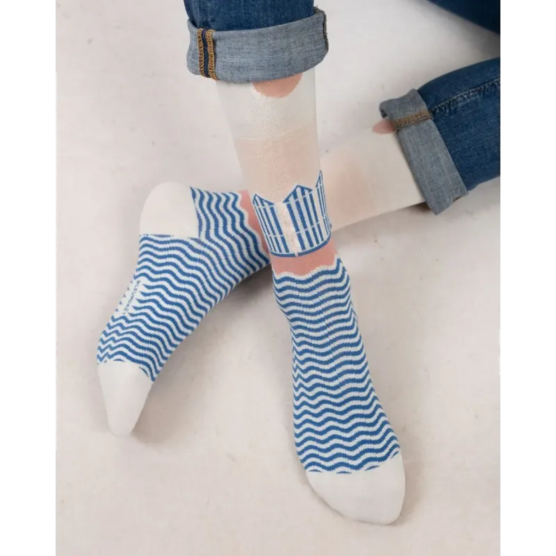 Chaussettes Deauville - Bleu Forêt