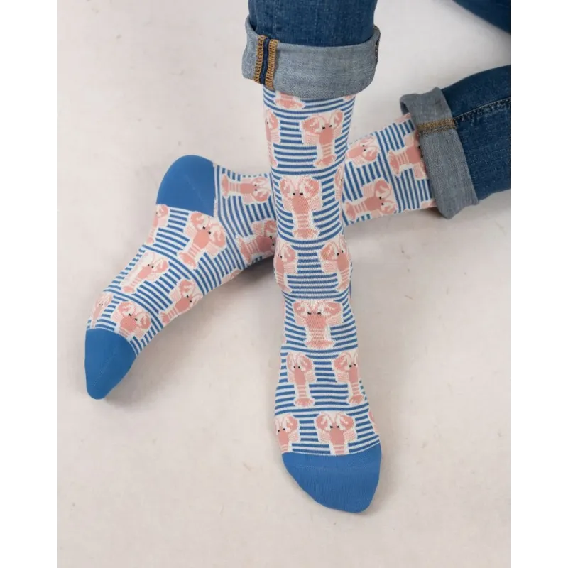 Chaussettes Homard - Bleu Forêt