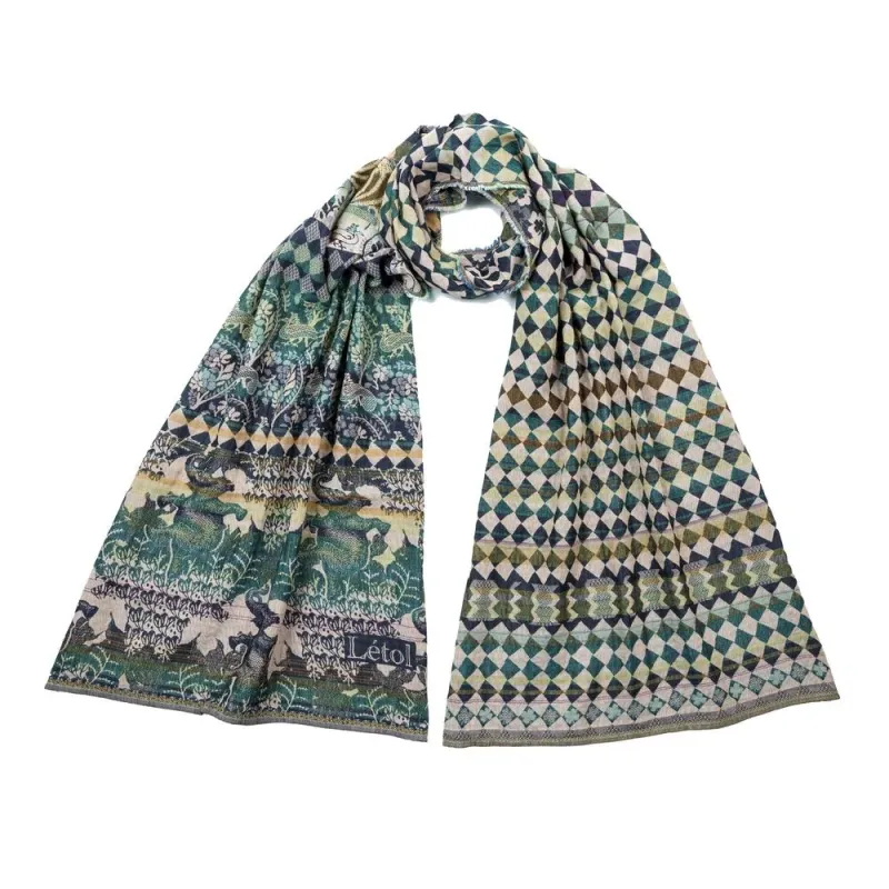 Foulard Felicien Emeraude Marine - Létol