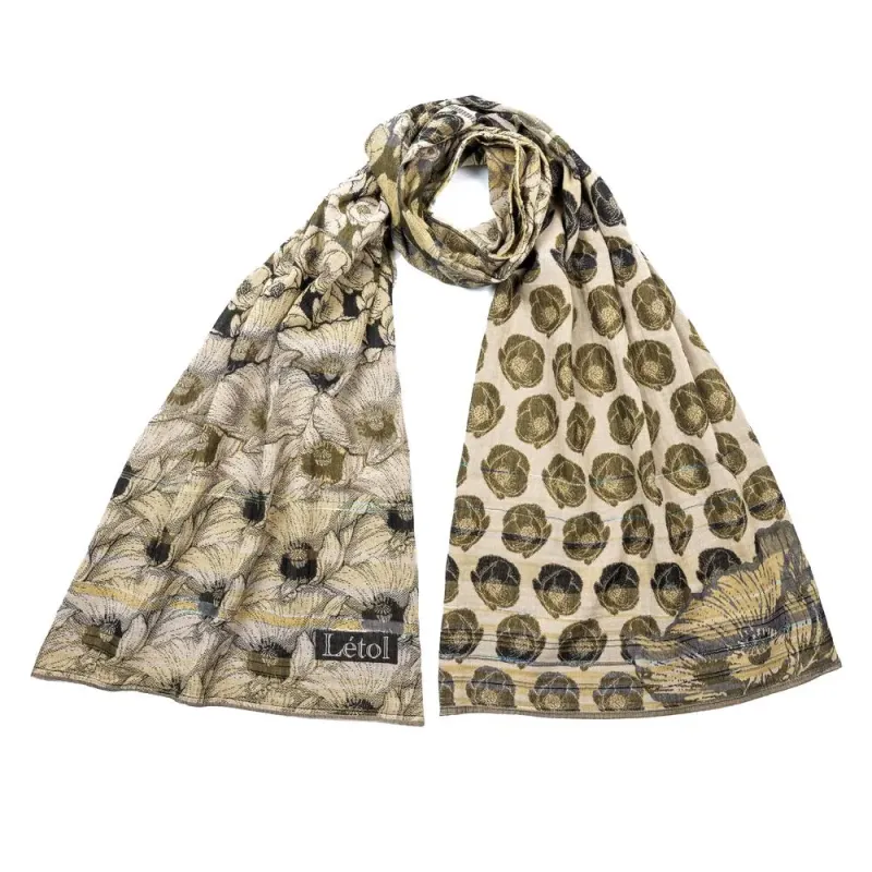 Foulard Stephanie Laiton Noir - Létol