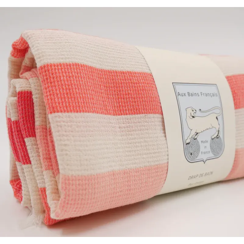 Drap de bain Groseille - Aux bains Français