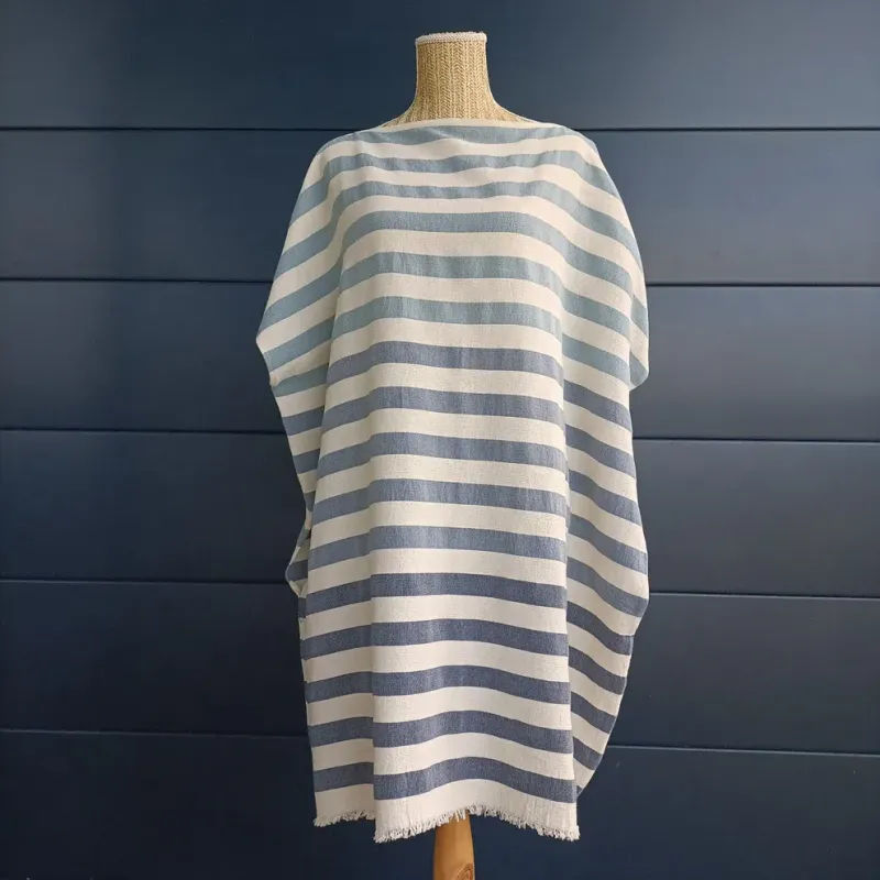 Poncho de bain rayé Tahin - Aux Bains Français