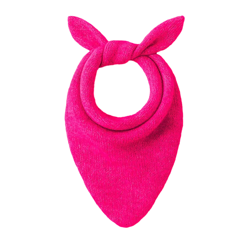 Brigitte Bandana merinos et cachemire rose néon - Cezembre
