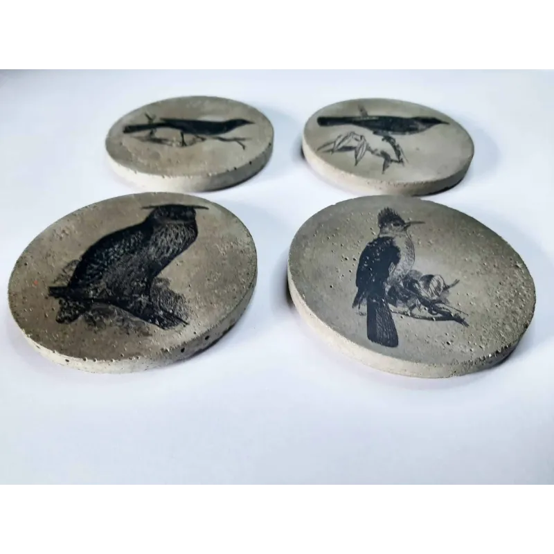 Lot 4 sous verres oiseaux - Green Hygge
