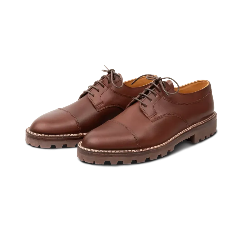Derby 101 marron bout droit - Manufacture Bontemps