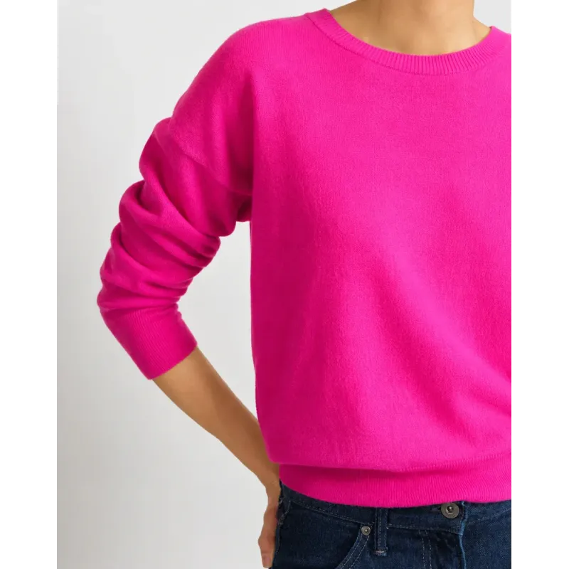 Pull merinos cachemire Chloé rose néon - Cezembre