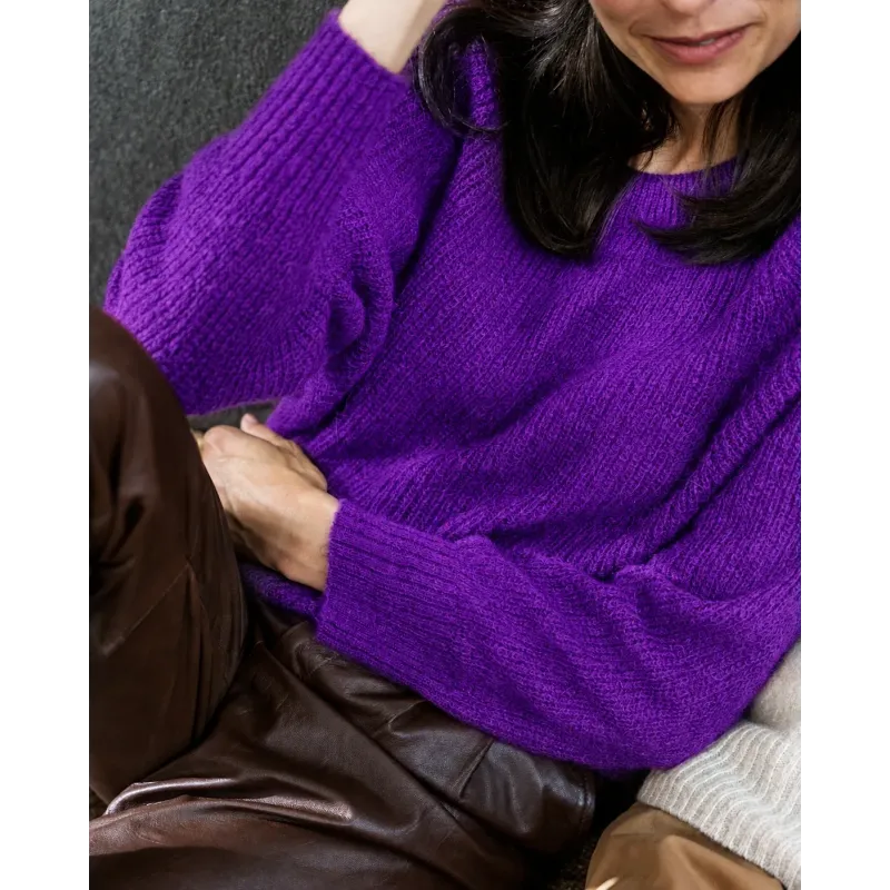 Pull Alpaga Ambre violet - Cezembre