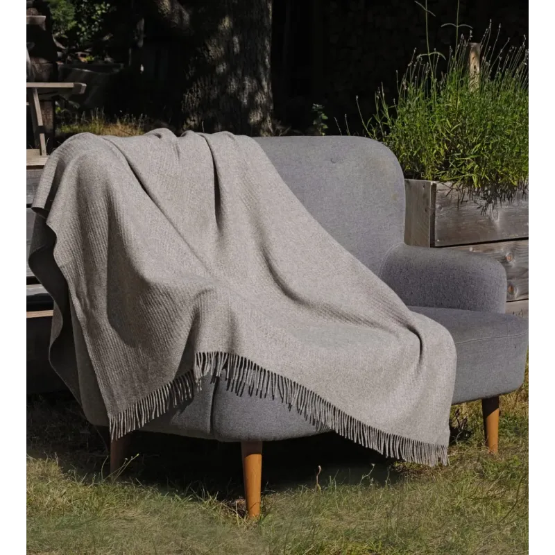 Plaid Nid d'Abeille pure laine - Laines du Forez