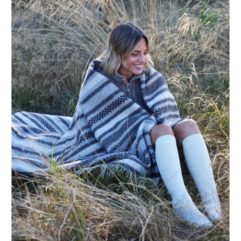 Plaid Chevrons en pure laine - Laines du Forez