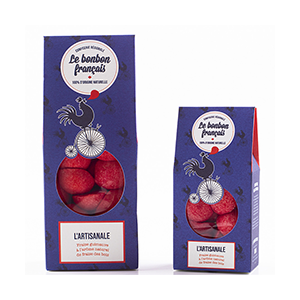 Guimauve fraise mini 55g - Le bonbon français