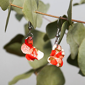 Boucle d'oreilles Origami - Couple de papillons rouges - La petite fabrique d'Estelle